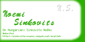 noemi sinkovits business card